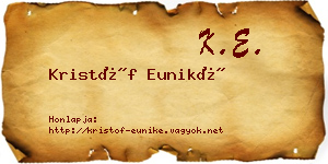 Kristóf Euniké névjegykártya